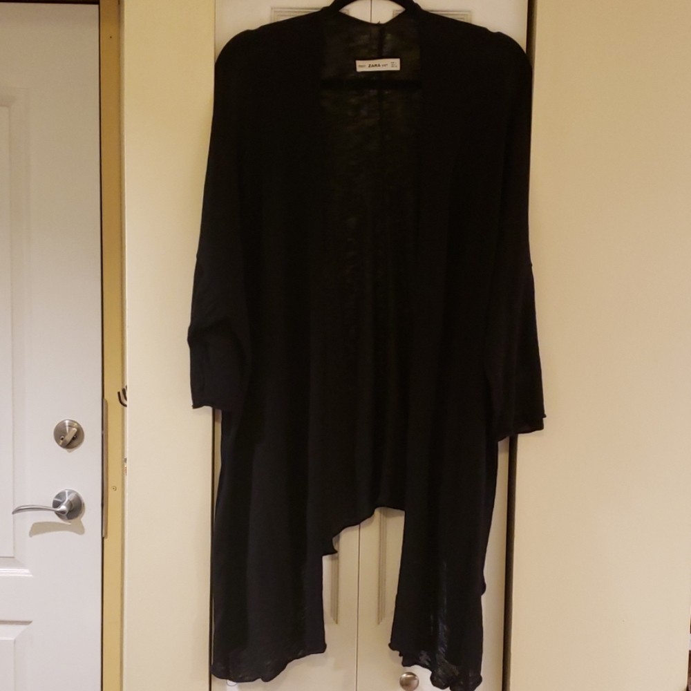 ZARA open elbow sleeve Black Cardigan..